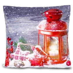 Fata de perna decorativa LED felinar rosu